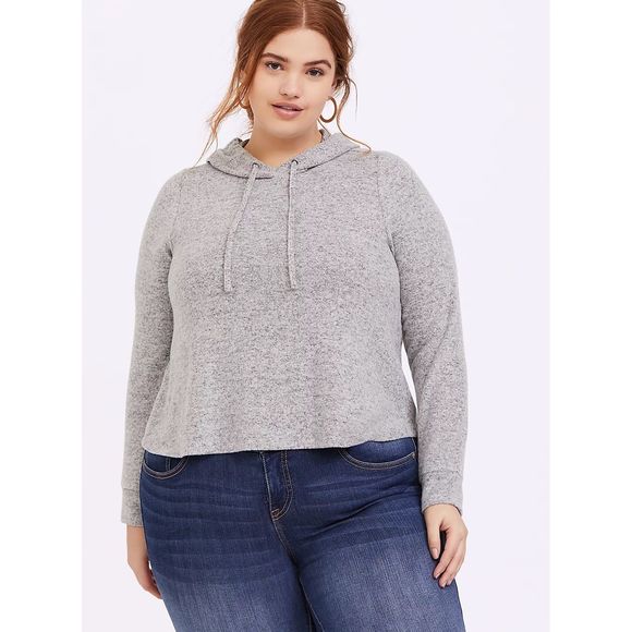 torrid Tops - NWT Torrid Soft Grey Midi Hoodie Size: 3X (22/24)